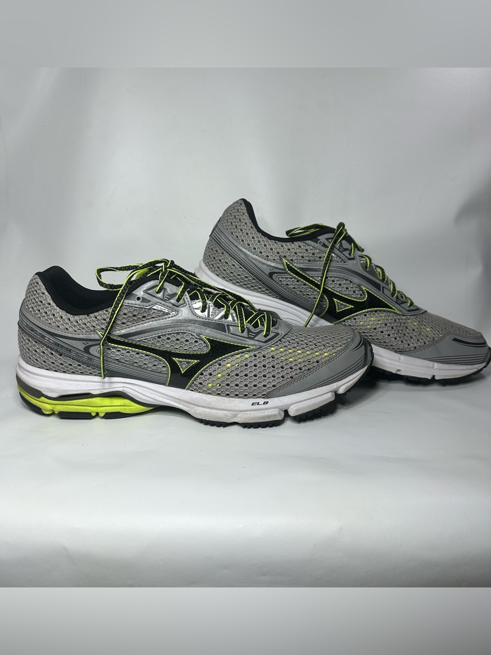 Mizuno Wave Legend 3 with Neon Yellow Accent Running Sneakers Size 14